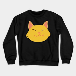 Cat face happy Crewneck Sweatshirt